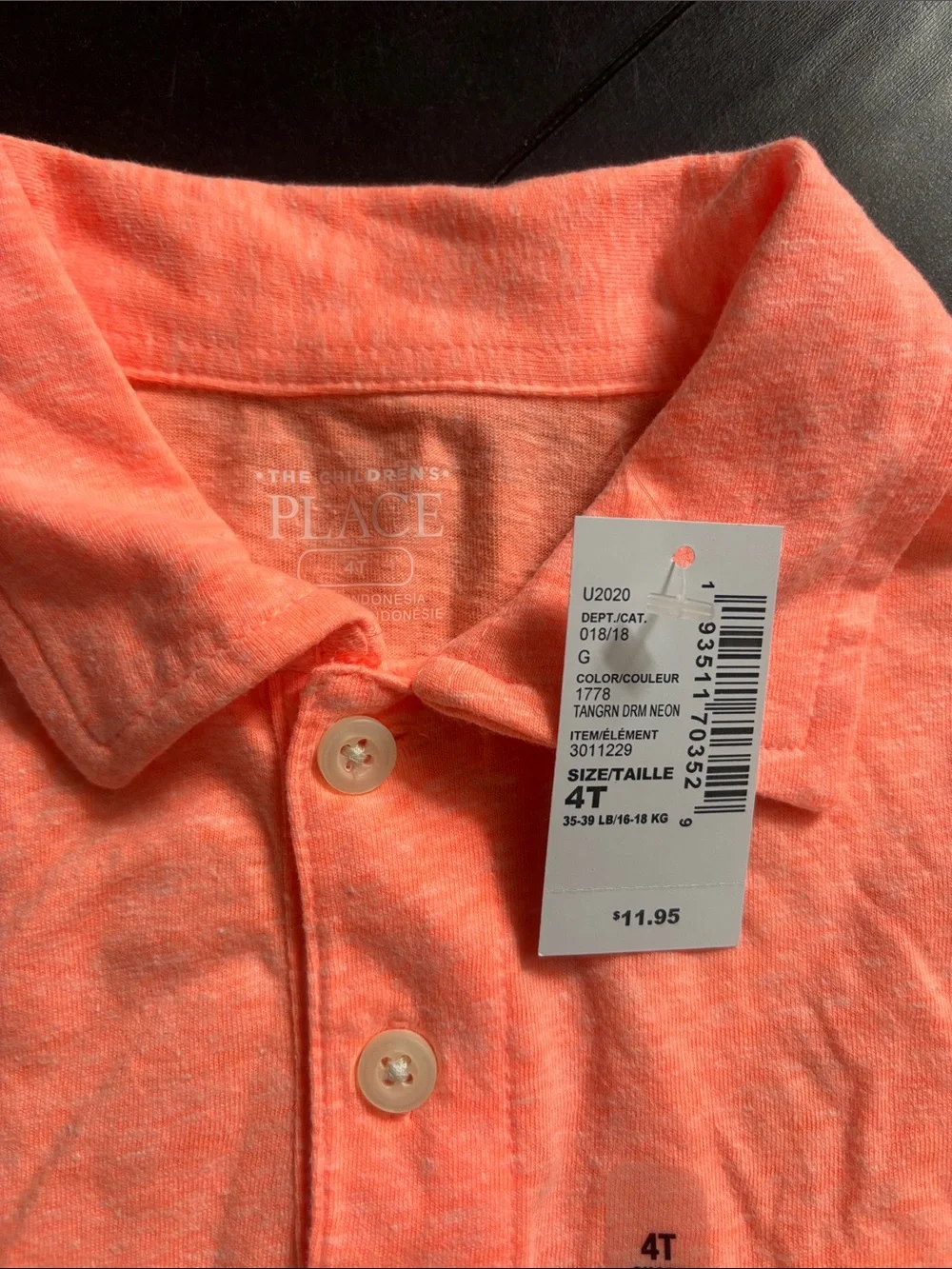 The Children's Place Gray #HAVOC Long Sleeve Tee & Orange Polo Set